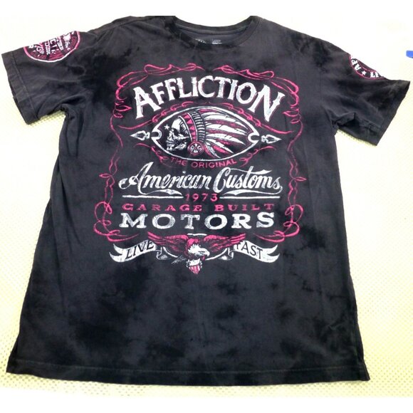 Affliction Other - Affliction American Customs Live Fast Graphic Tee Black L 100% Cotton Motorcycle